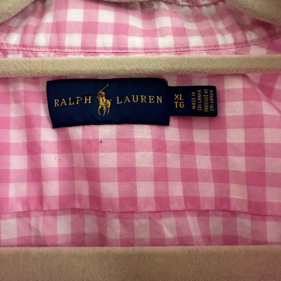 Ralph Lauren Pink Gingham Cotton Button Down - Picture 5 of 9